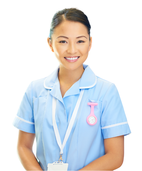 Female Nurse who works for concept care
